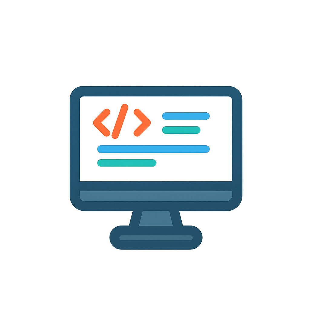 Illustration av dator med XHTML/XML‑kod